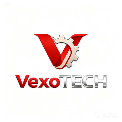 jimeng 2025 09 17 9895 请将这个logo左下角的vexo换成有质感的红色